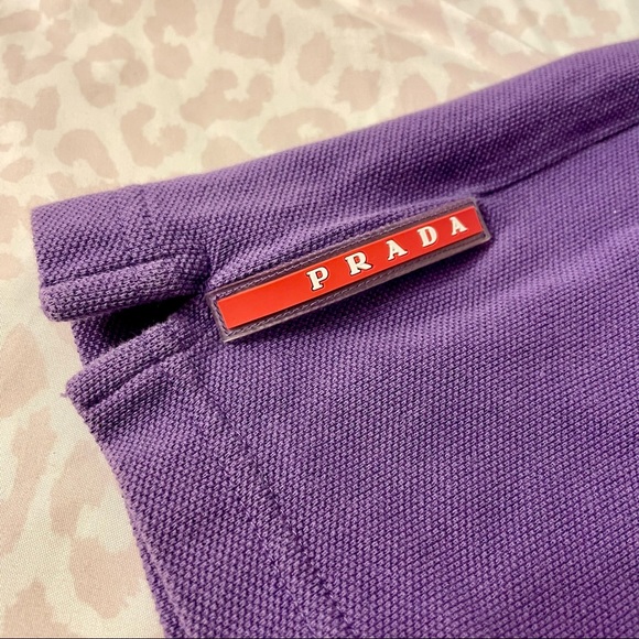 Mens PRADA Polo Shirt in Purple - Picture 4 of 4